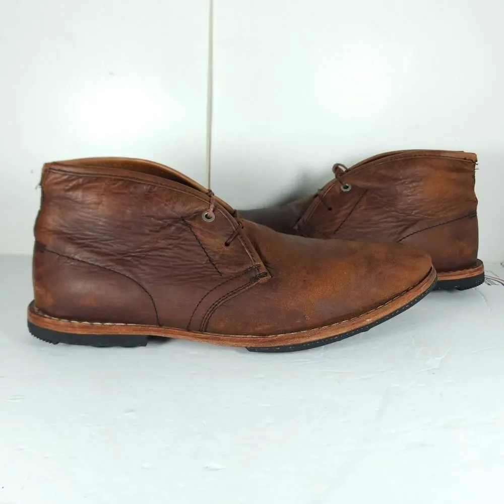 Timberland Boot Co. Men's Wodehouse US10 Brown Leather LaceUp Chukka Ankle Boots